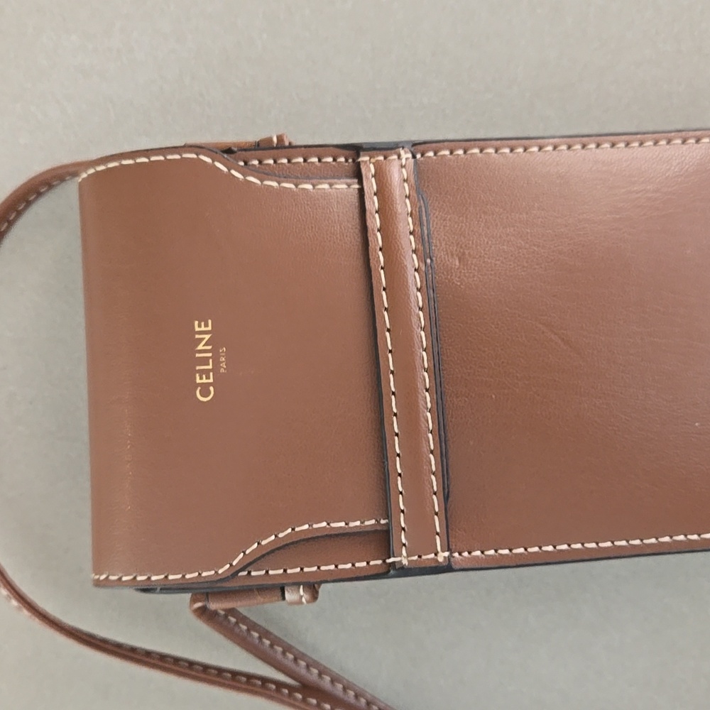 Celine Monochroms Geometric Sunglas With Brown Leather Sunglasses Bag - Picture 7 of 9